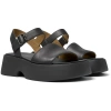 Camper Tasha Ankle Strap Wedge Sandal In Black