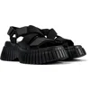 Camper Bcn Lightweight Leather Sandals In Black, Women's At Urban Outfitters In Black