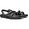 Camper Kobarah Flat Sandal Black In Black