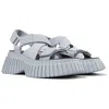 Camper Bcn Platform Sandals In Grey