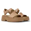 Camper Tasha Platform Sandal In Nude