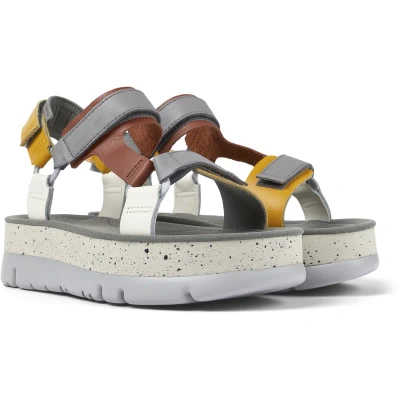 Camper Sandals For Women In Orange,grey,white