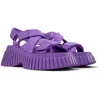 Camper Bcn 70mm Touch-strap Sandals In Purple