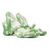 Camper Korabah 80mm Two-tone Sandals In White,green