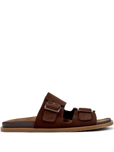 Camper Lluc Suede Sandals In Brown