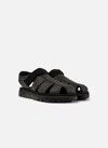 Camper Strap Fastenting Chunky Sole Sandals In Black