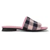 Camper Casi Myra Plaid Slide Sandal In Pink
