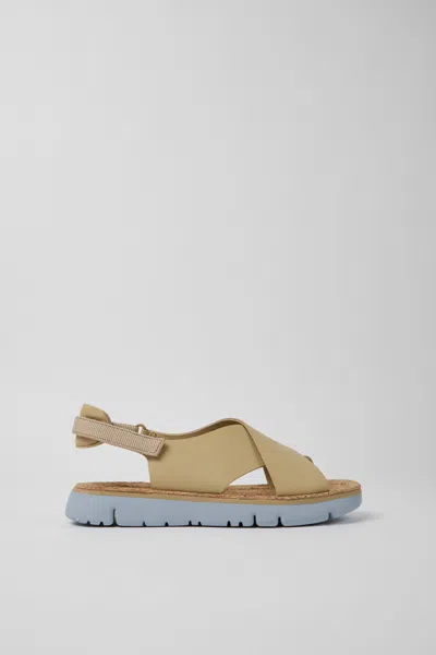 Camper Oruga Sandal In White Natu