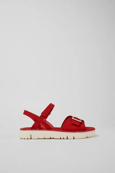 Camper Flat Sandals  Woman Color Red