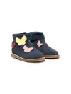 Camper Savina Leather Ankle Boots In Blue