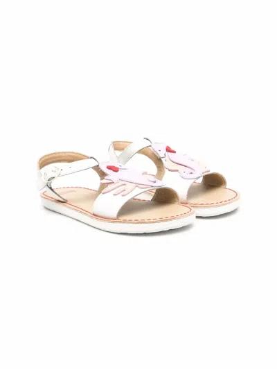 Camper Seahorse Motif Sandals In Weiss