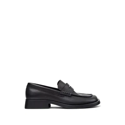 Camper Donna Leather Loafers In Black