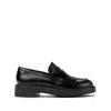 Camper Dean Mismatched Leather Loafers In Black
