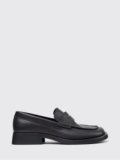 Camper Donna Leather Loafers In Black