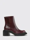 Camper 70mm Pix London Leather Zip-fastening Block-heel Boots In Animal Print