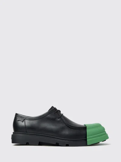 Camper Junction Leather Wallabee In Black
