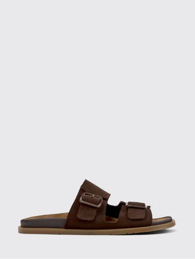Camper Lluc Suede Sandals In Brown