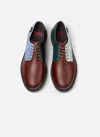 Camper Dean Colorblock Leather Derby In Brown