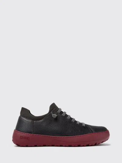 Camper Peu Serra Pebbled-effect Sneakers In Black