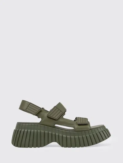 Camper Bcn Touch-strap Platform Sandals In Animal Print