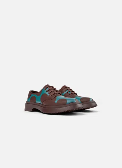 Camper Lace-up For Women In Burgundy,black