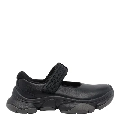 Camper Karst 2 Leather Slip-on Sneakers In Black