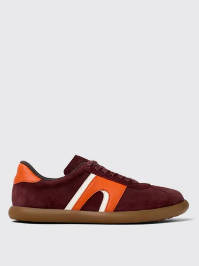 Camper Pelotas Soller Suede Sneakers In Burgunderrot