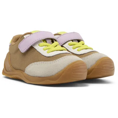 Camper Kids' Sneakers For First Walkers In Brown,purple,grey