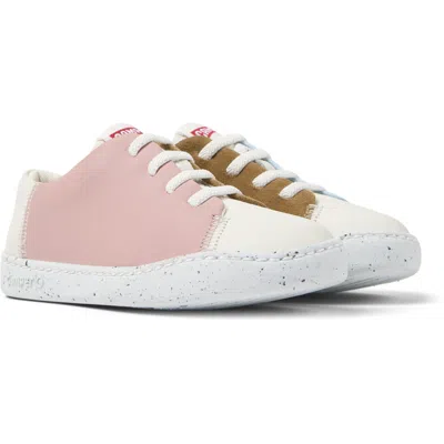 Camper Kids' Sneakers For Girls In White,brown,pink