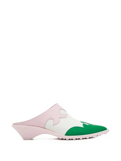 Camper Anita Panelled Leather Mules In Multi