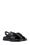Camper Spiro Leather Sandals In Black