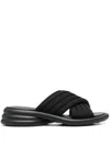 Camper Spiro Cross-strap Sandals In Black