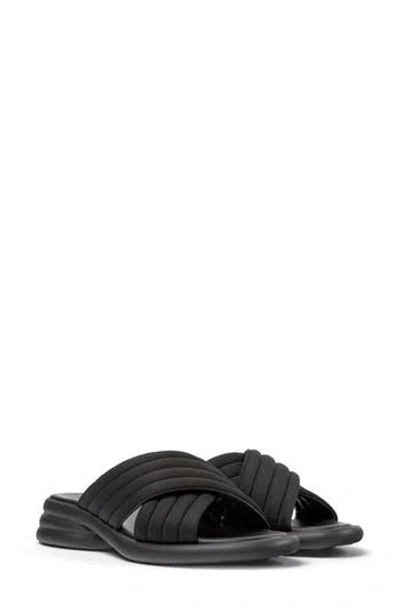 Camper Spiro Cross-strap Sandals In Black