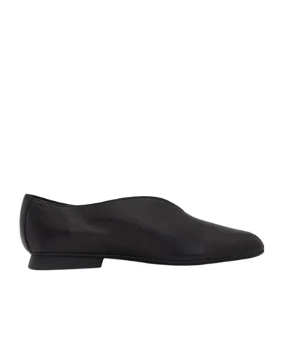 Camper Square Toe Flats In Black
