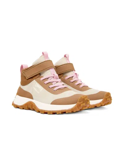 Camper Kids' Strap-detail Lace-up Sneakers In Multi