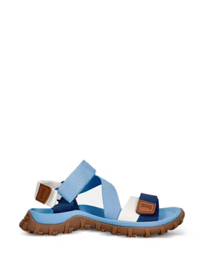 Camper Strap Platform Sandals In Blue