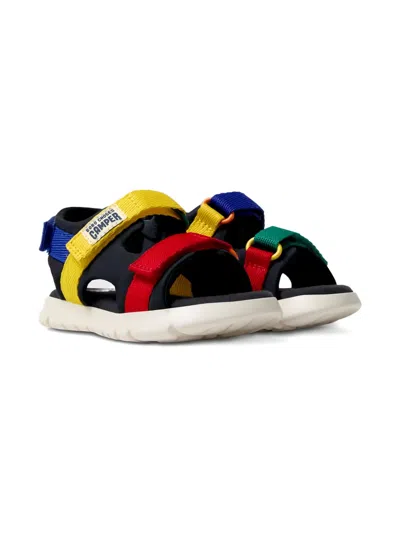 Camper Kids' Strap Sandals In Black