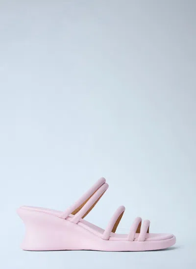 Camper Strappy Wedge Sandals In Pink