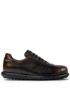 Camper Pelotas Ariel Lace-up Leather Sneakers In Marrone