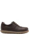 Camper Low-top Leather Sneakers In Marrone