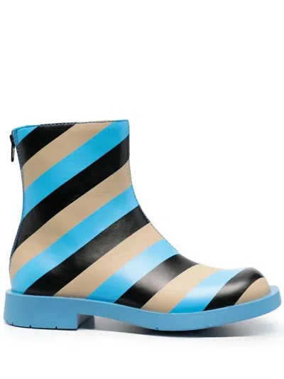 Camper Gestreifte Stiefeletten In Blue