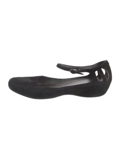 Pre-owned Camper Suede Ballet Flats In Black