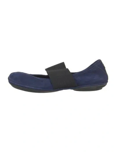 Pre-owned Camper Suede Ballet Flats In Blue