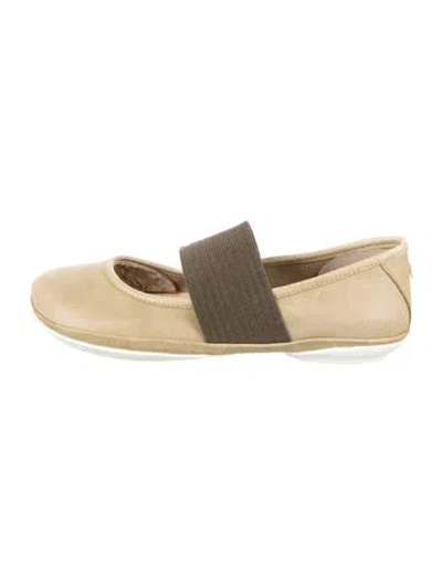 Pre-owned Camper Suede Ballet Flats In Neutrals