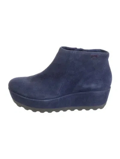 Pre-owned Camper Suede Boots In Blue
