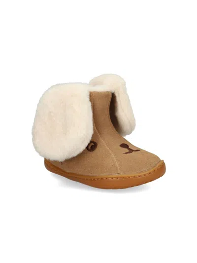 Camper Kids' Suede Boots In Brown