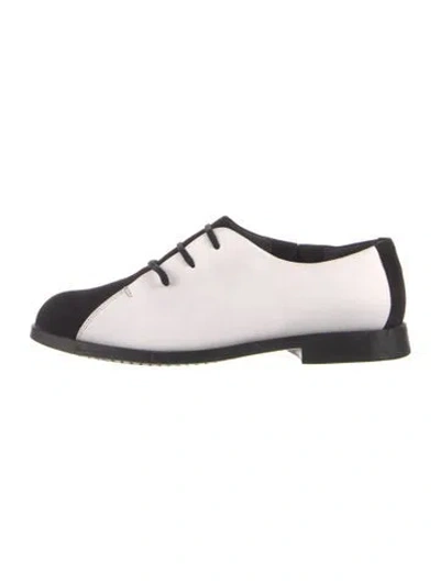 Pre-owned Camper Suede Colorblock Pattern Oxfords In Pink/white