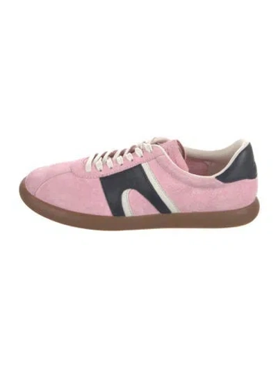 Pre-owned Camper Suede Colorblock Pattern Sneakers In Pink