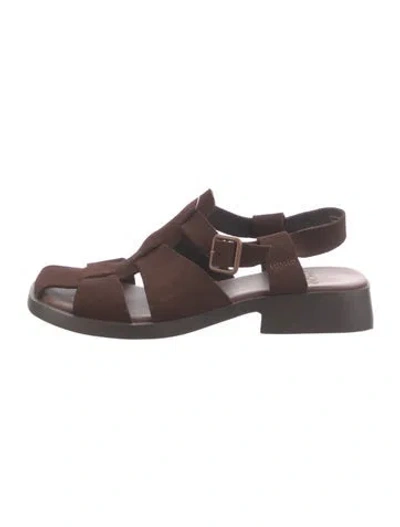 Pre-owned Camper Suede Flats In Brown