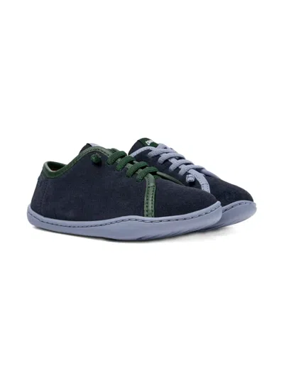 Camper Kids' Suede Lace-up Sneakers In Blue